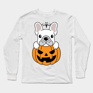 Dog with Pumpkin Long Sleeve T-Shirt